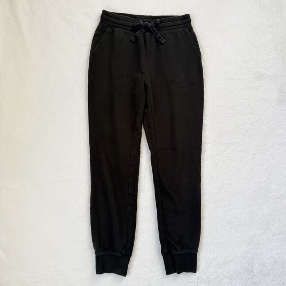 GAP Women’s Fleece Joggers Sweatpants Black Size XS Drawstring - Picture 1 of 8